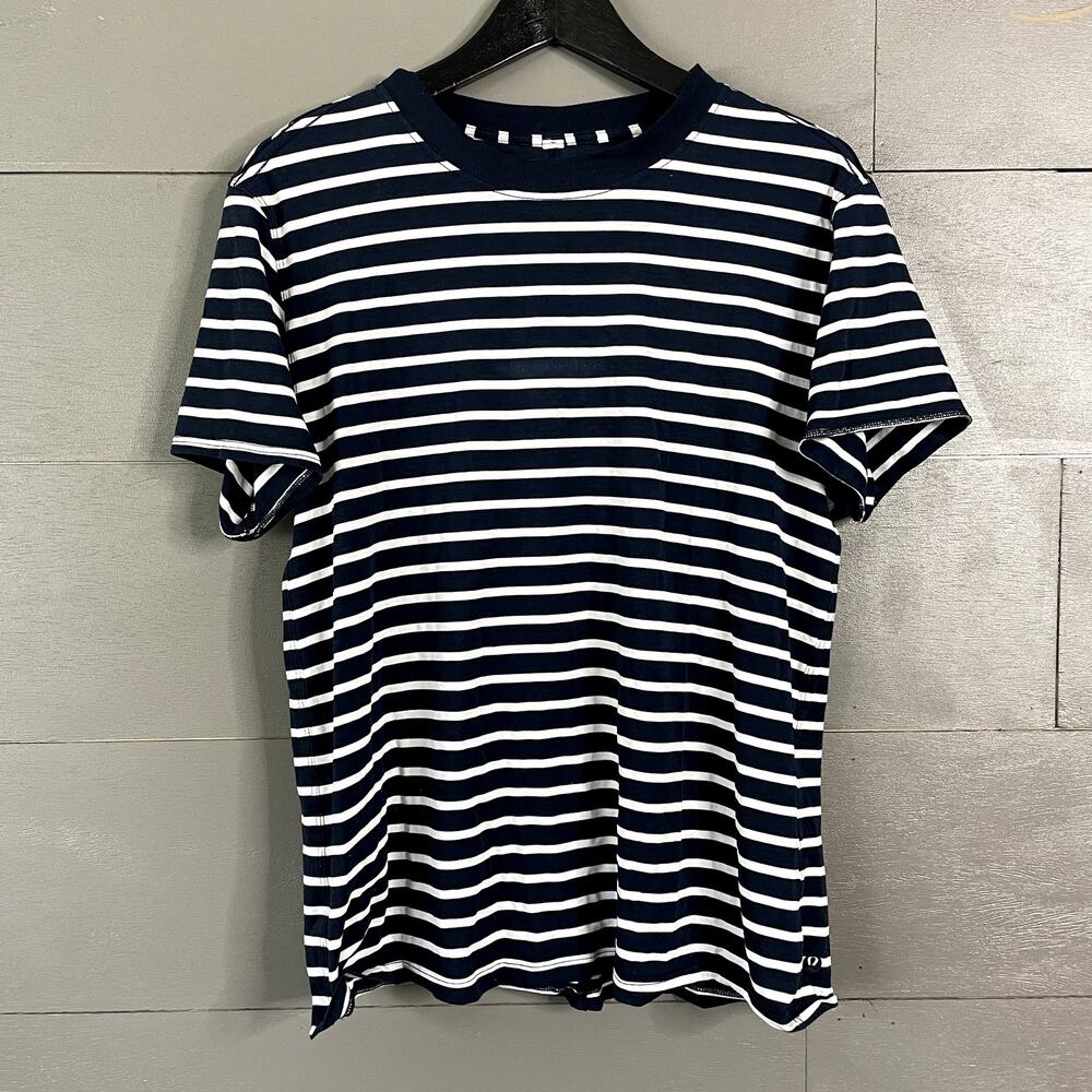 Lululemon All Yours Boyfriend Tee Yachtie Stripe True Navy White Womens Size 6